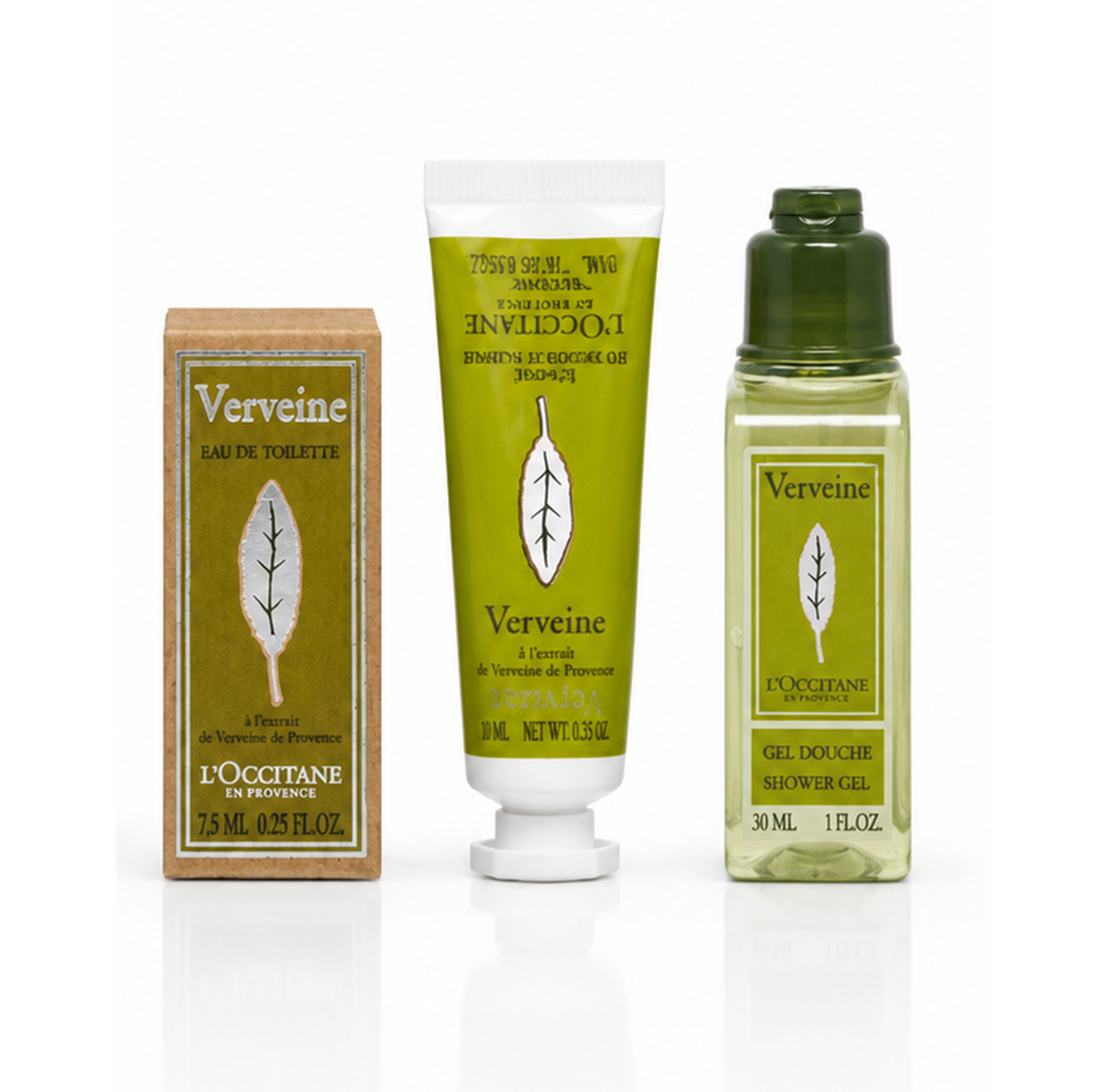 L'Occitane Verveine Crème Mains 10ml + Gel Douche 35ml + Eau de Toilette 7,5ml