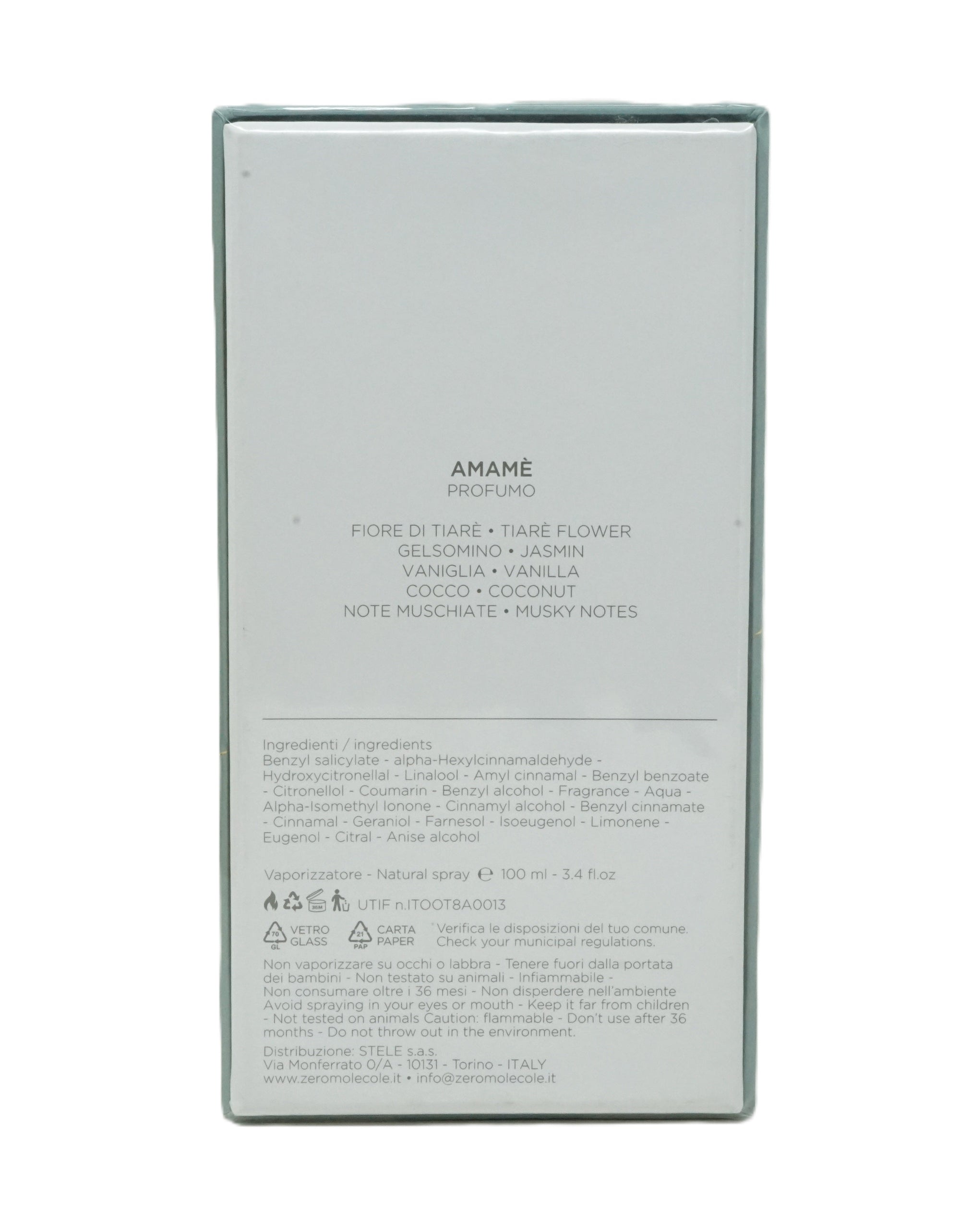 Zeromolecole Amame Eau de Toilette 100 ml