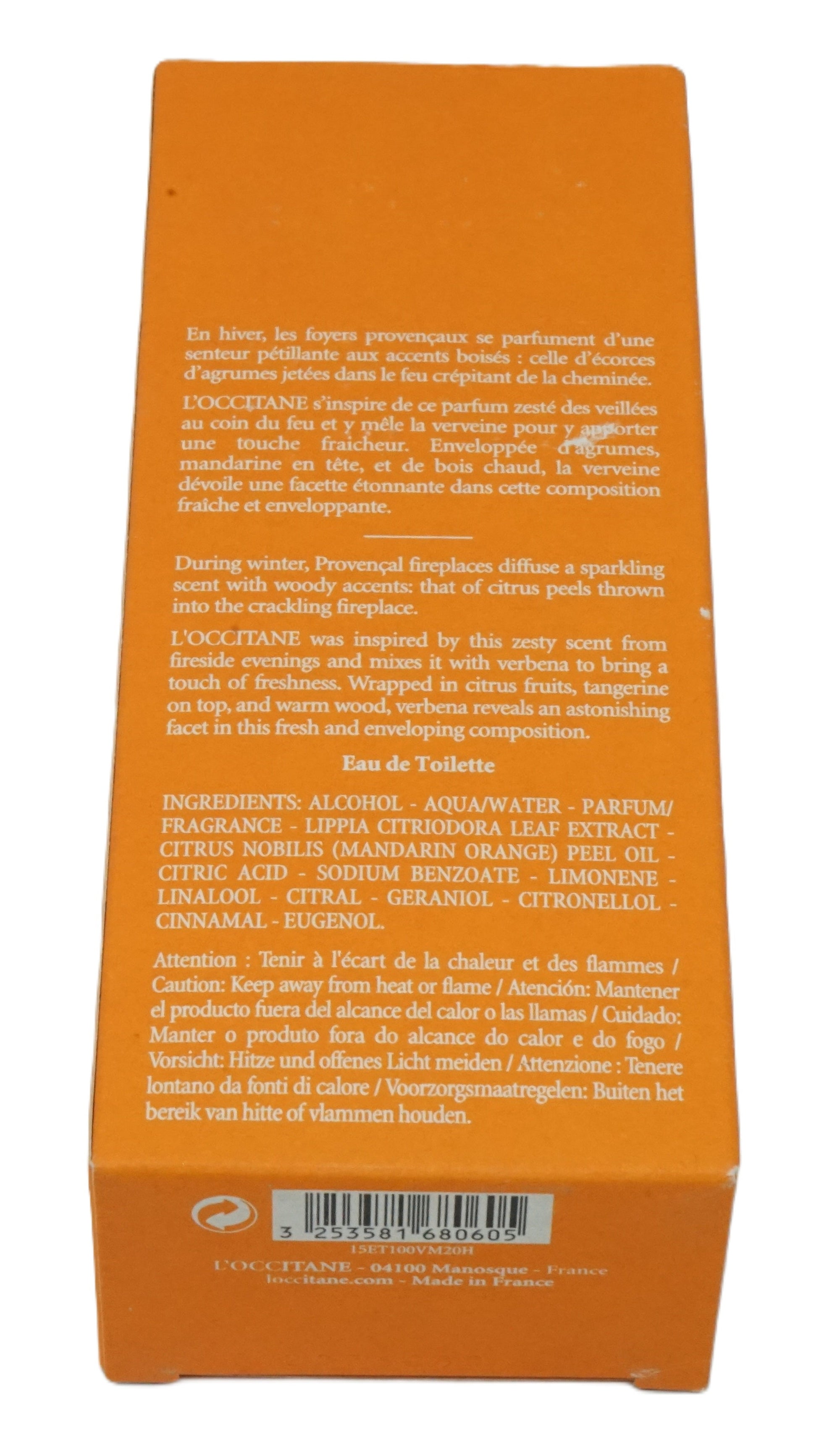 L'Occitane Verveine Mandarine Eau de Toilette 100ml